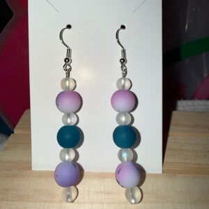 Elegant Multicolor Glass Beaded Earrings
